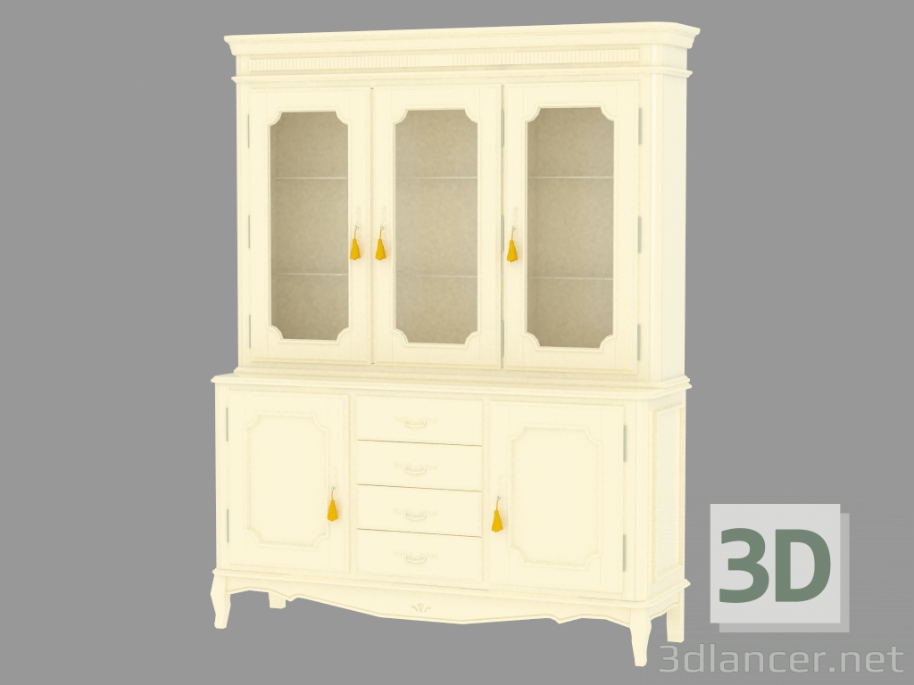 3d model Buffet with three-door showcase NFR2203 - preview