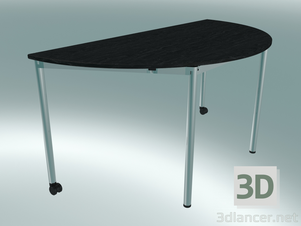 modello 3D Tavolo semicircolare modulare (1500x750mm) - anteprima