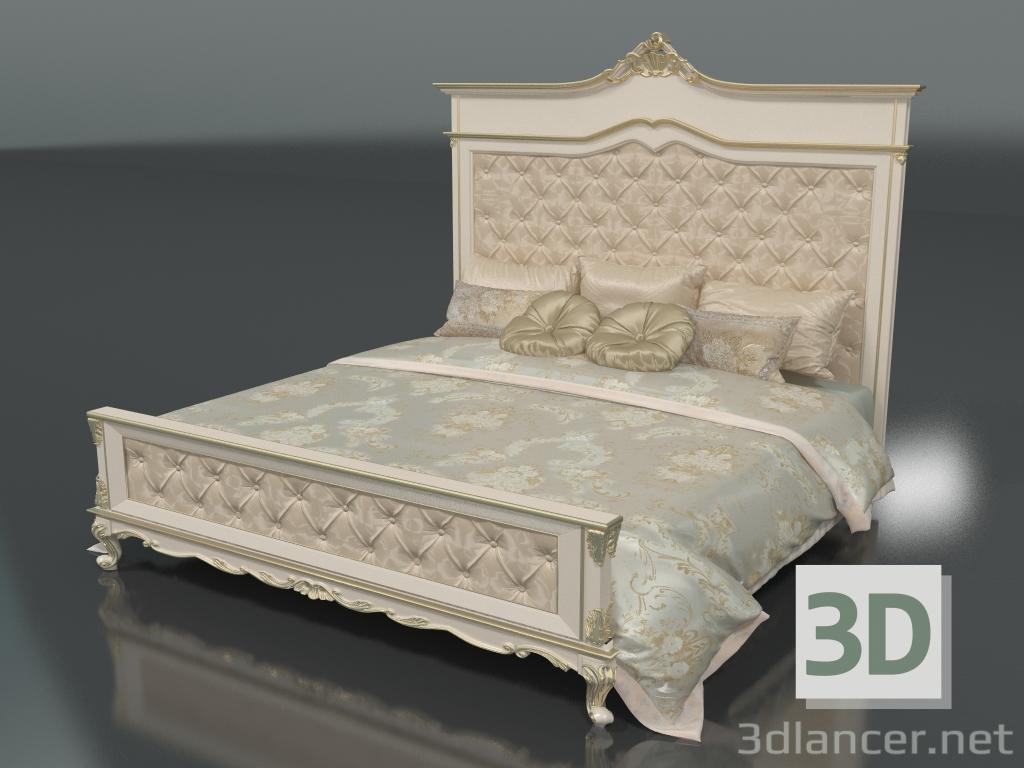 modello 3D Letto matrimoniale (art. 12202FC) - anteprima