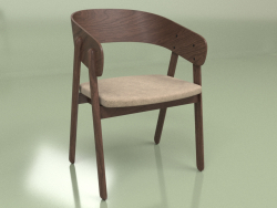 Chair Devlin (walnut, dark beige)