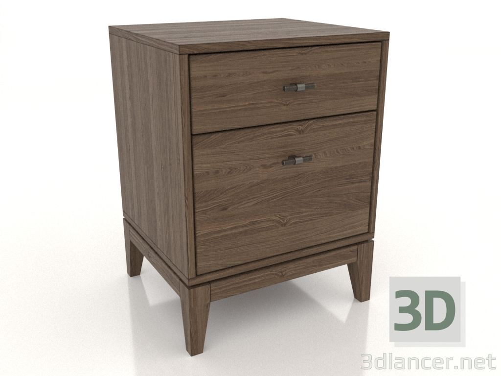 3D modeli Başucu sehpası 450 mm (açık dişbudak ceviz) - önizleme