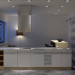 3d Kitchen with island, modern minimalist style model buy - render