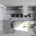 Cocina con isla, estilo moderno minimalista 3D modelo Compro - render