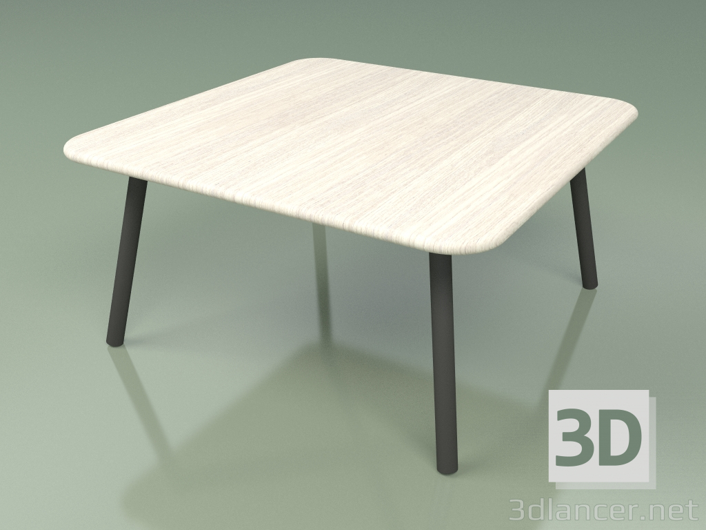 modello 3D Tavolino 011 (Metallo Fumo, Resistente Alle Intemperie Color Teak Bianco) - anteprima