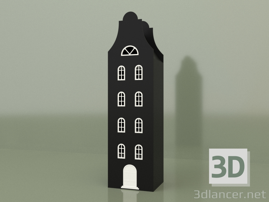 3 डी मॉडल अलमारी-घर ASH-4XL (ब्लैक) - पूर्वावलोकन