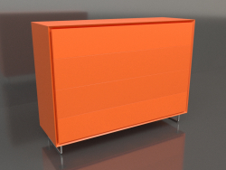 Chest of drawers TM 014 (1200x400x900, luminous bright orange)