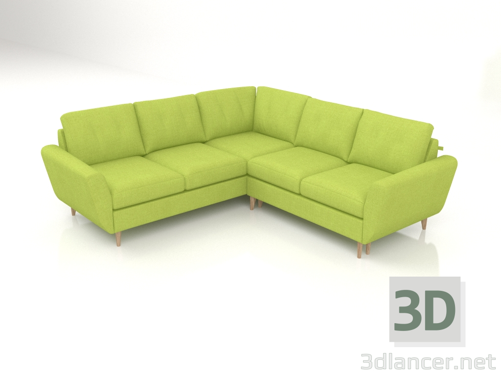 modello 3D Divano angolare Home 4 posti ribaltabile - anteprima