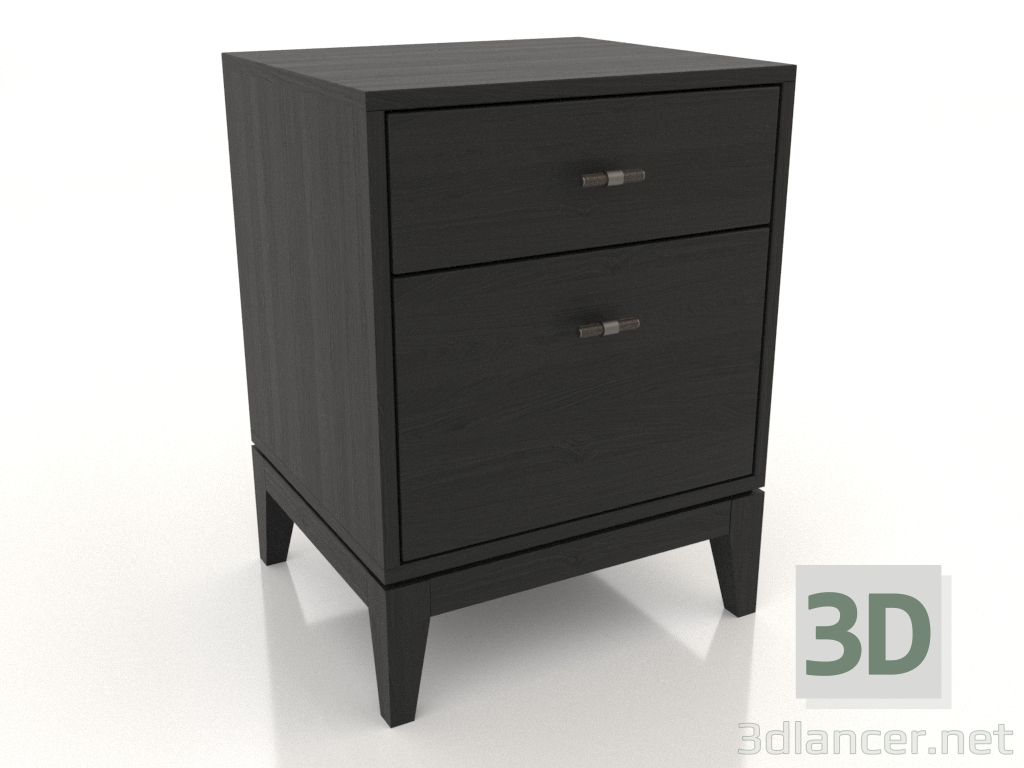 3D modeli Başucu sehpası 450 mm (siyah RAL 9005) - önizleme