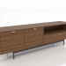 modello 3D Mobile TV 1800 mm (noce chiaro) - anteprima
