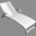 3d model Sun lounger with teak armrests and wheels - preview