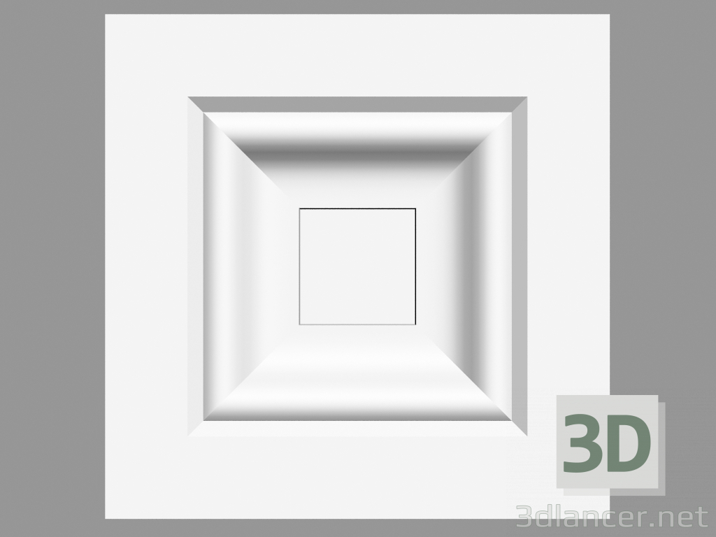 3d model Elemento decorativo (marco de la puerta) D200 (9,6 x 9,6 x 3 cm) - vista previa