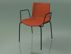 Stuhl 0458 (4 Beine mit Armlehnen und Frontverkleidung, Polypropylen PO00109, V39)