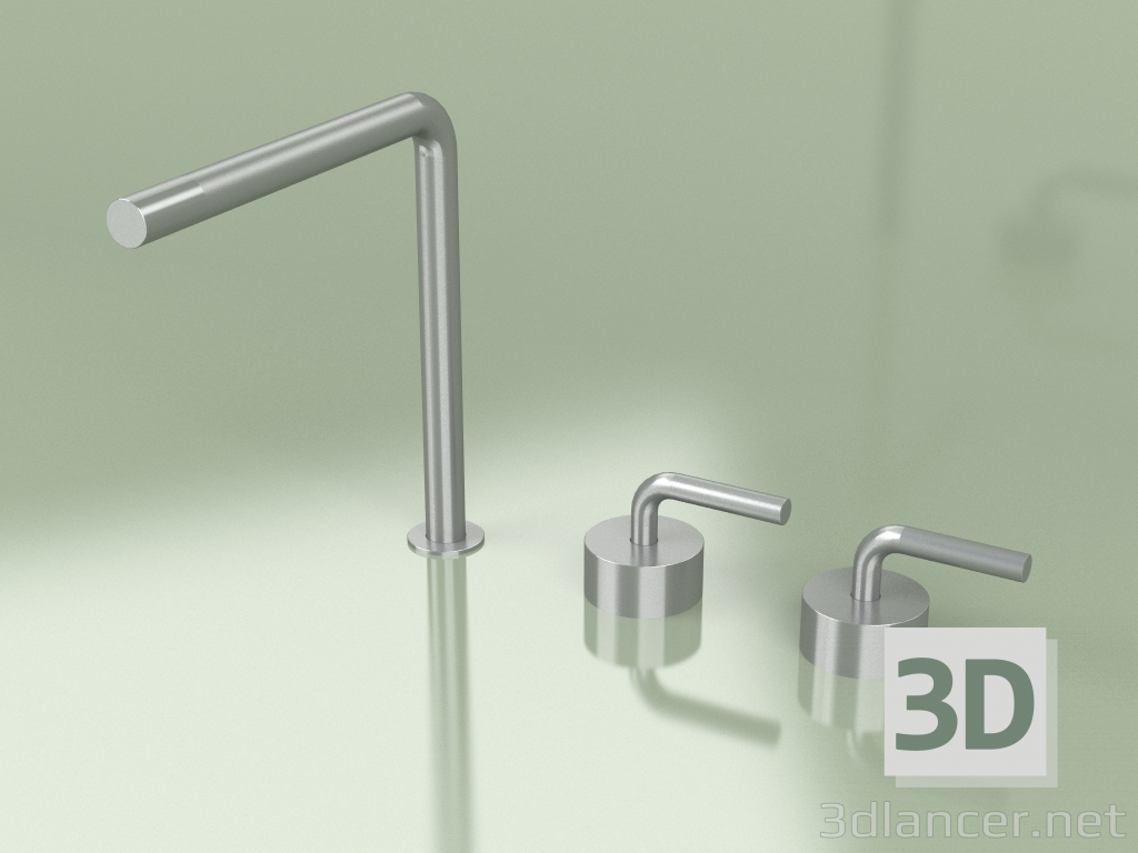 3d model Set of 2 stop valves with spout 259 mm high (14 34 V, AS) - preview