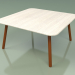 modèle 3D Table basse 011 (Metal Rouille, Teck de Couleur Blanc Résistant aux Intempéries) - preview