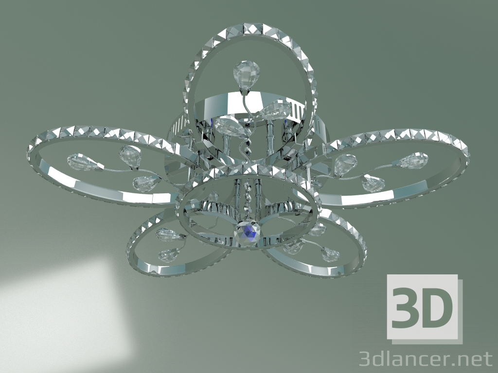3D modeli Tavan lambası 90097-6 (krom) - önizleme