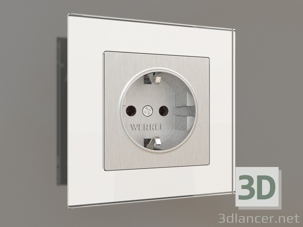 3d model Earth socket (silver grooved) - preview