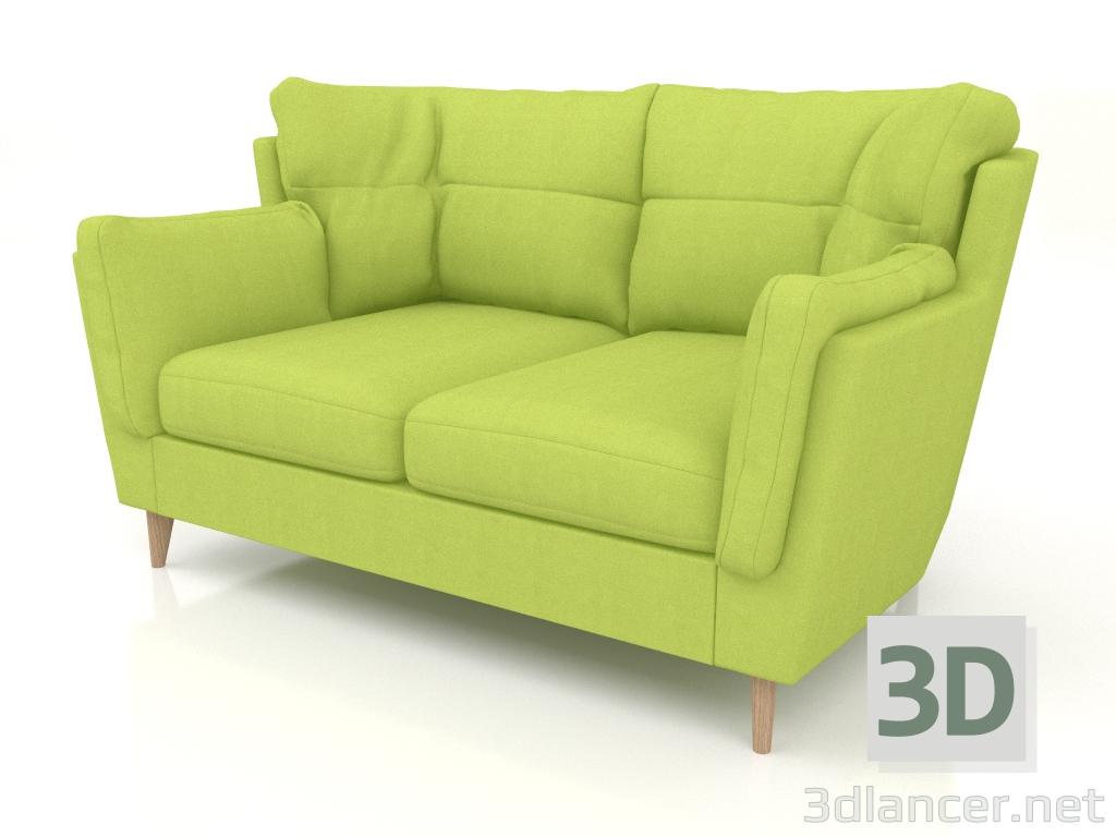 3d model Hygge straight 2-seater sofa - preview