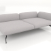 3d model Sofa module 2.5 seater deep with armrest 110 on the right - preview