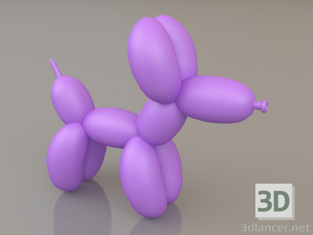 3d Rubber dog (decor) model buy - render