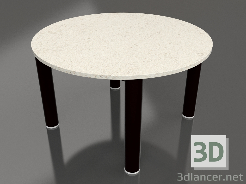 modello 3D Tavolino P 60 (Nero, DEKTON Danae) - anteprima
