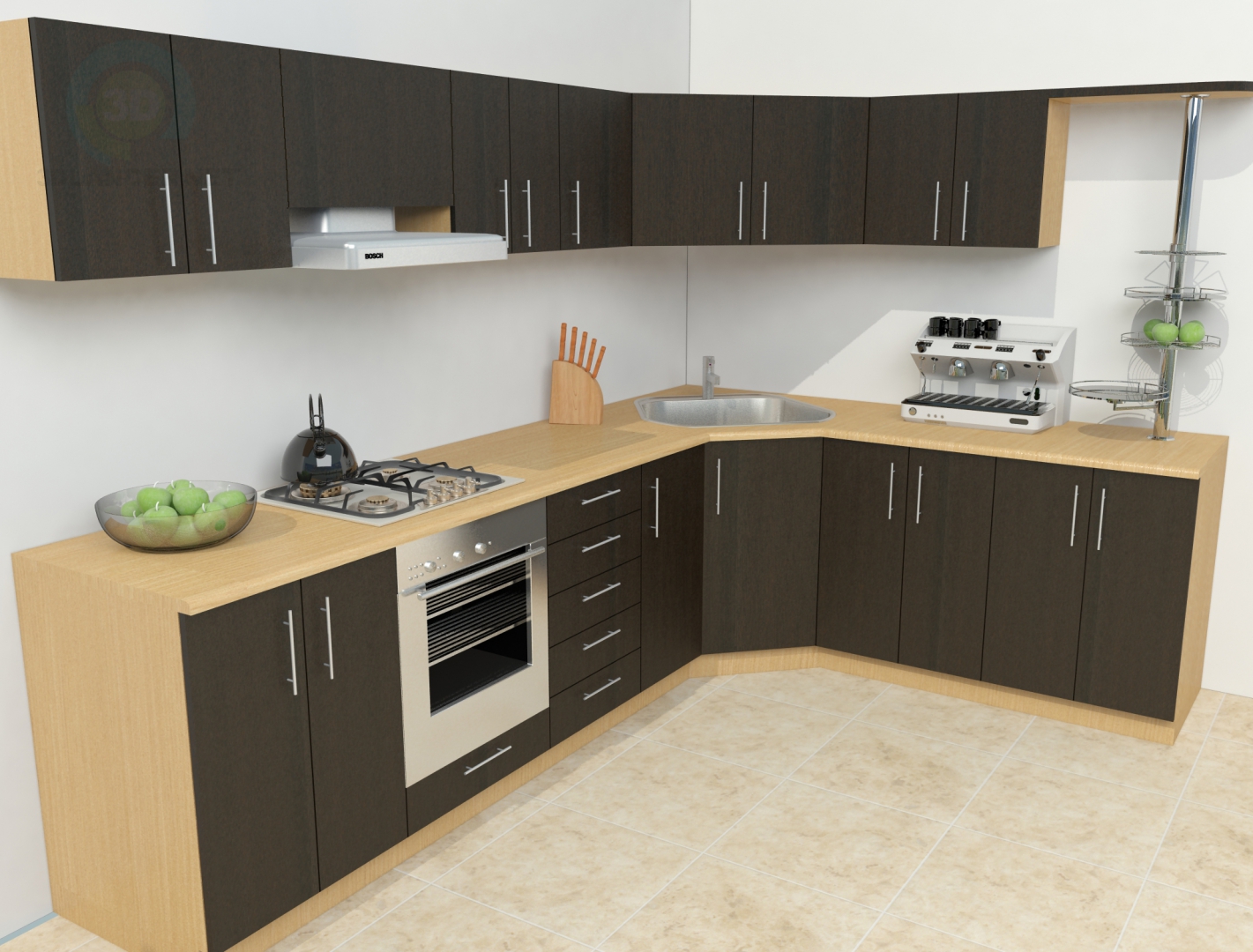 3d model Simple kitchen | 9434 | 3dlancer.net