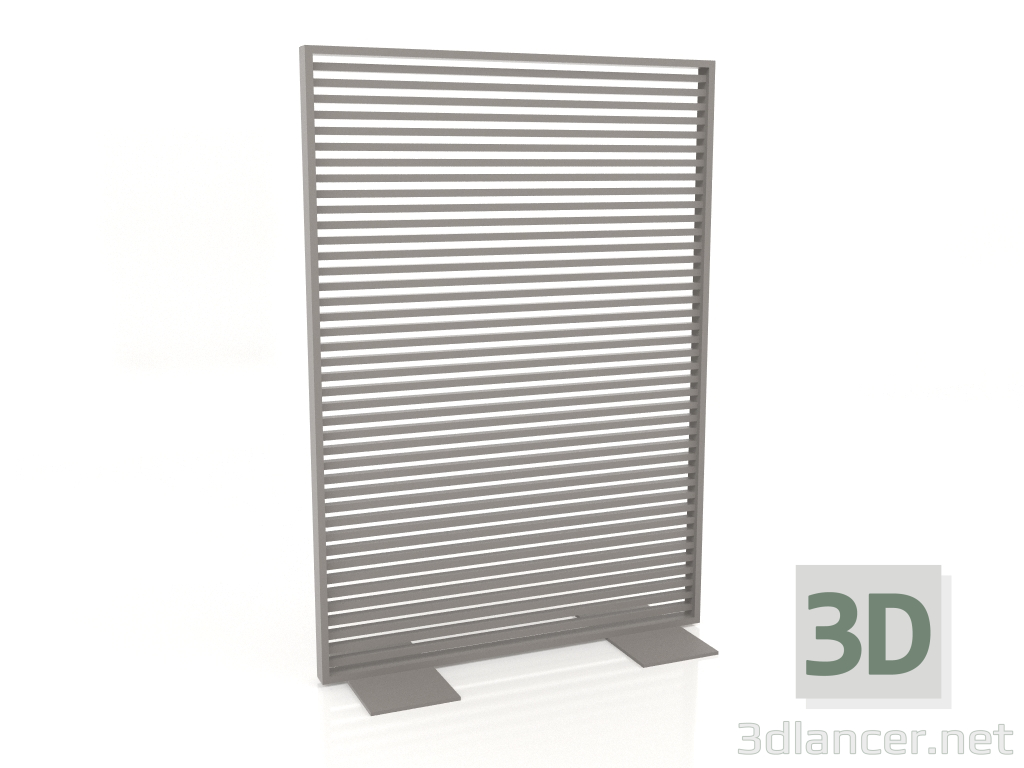 3D Modell Aluminiumtrennwand 120x170 (Quarzgrau) - Vorschau