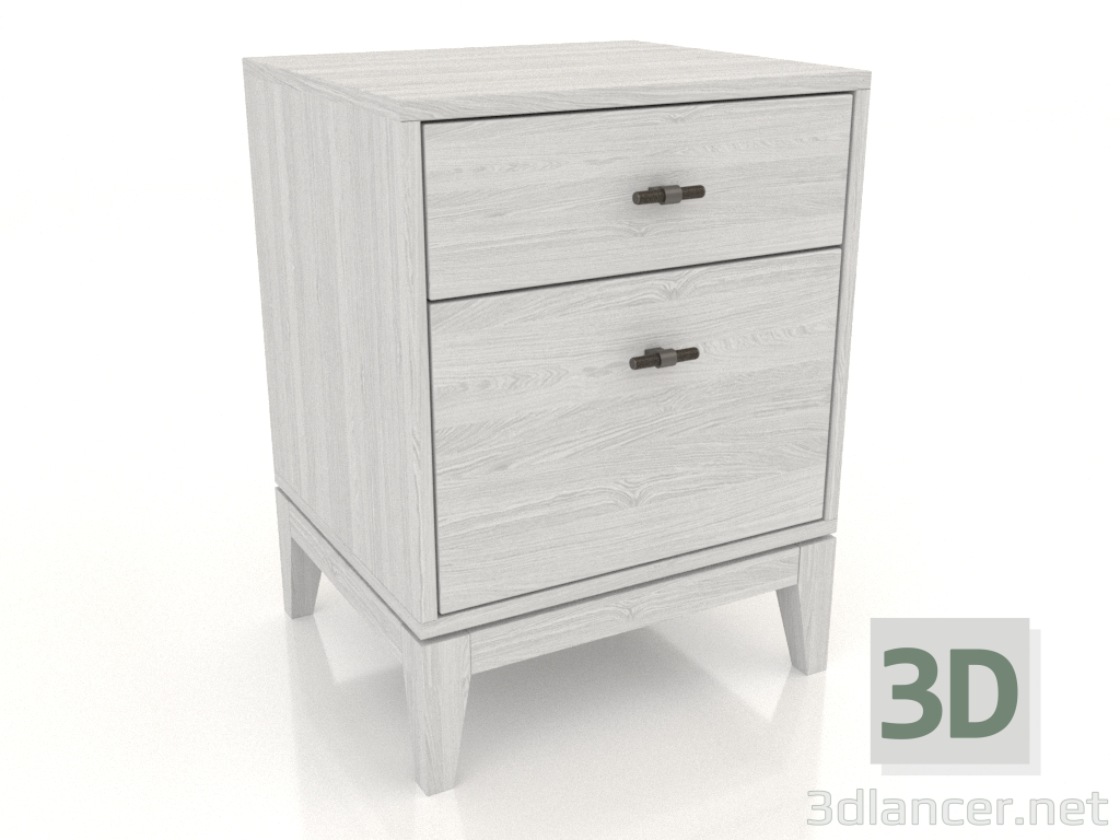 3D modeli Başucu sehpası 450 mm (beyaz RAL 9010) - önizleme