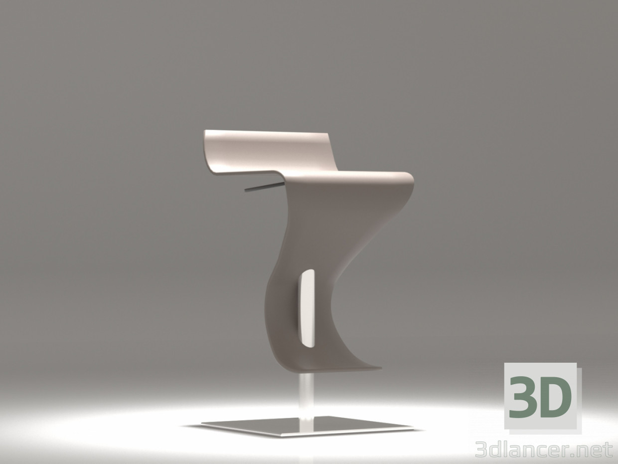 3d модель барный стул – превью