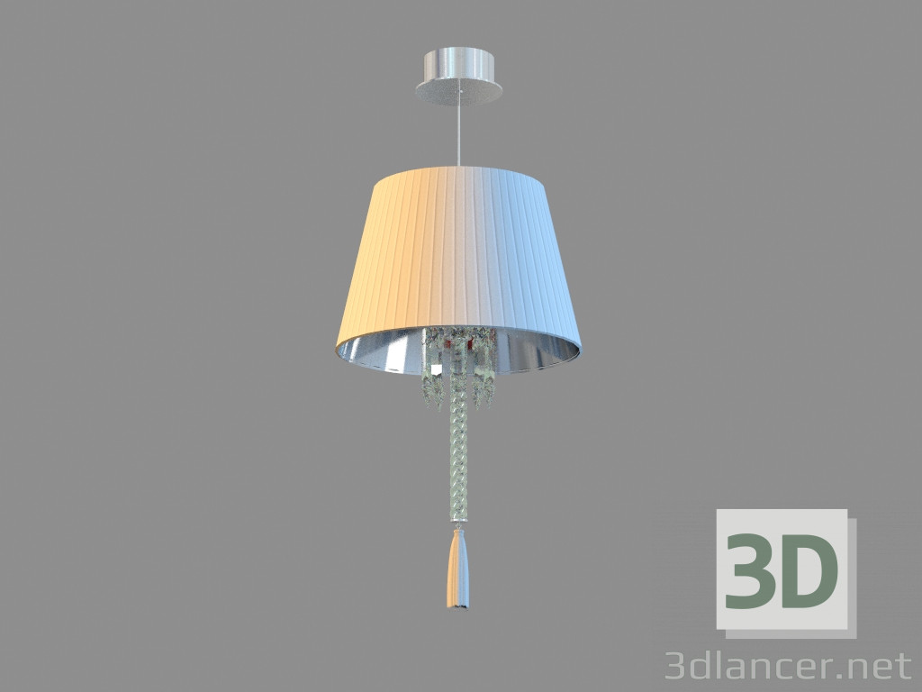 modello 3D Soffitto Plafoniera a soffitto Lampadario bianco 2 605 299 - anteprima