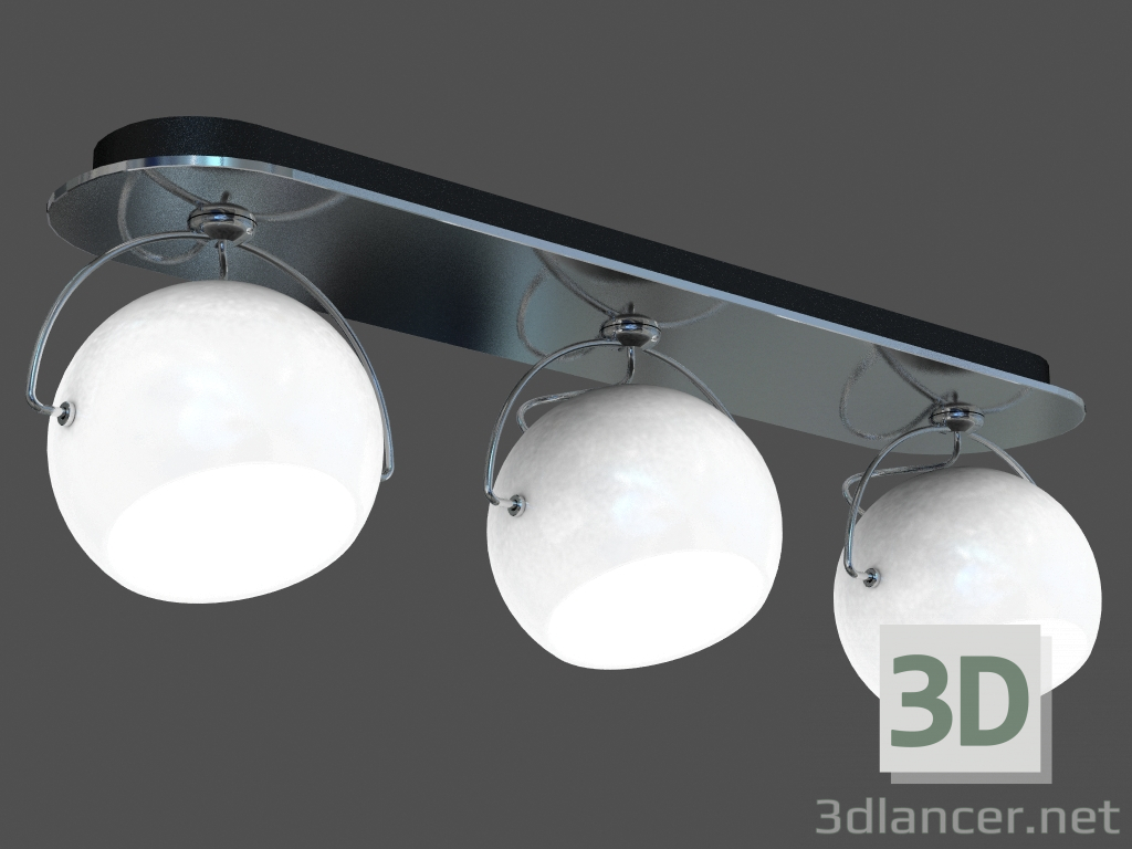 3D Modell Wand-Deckenleuchte D57 G31 01 - Vorschau