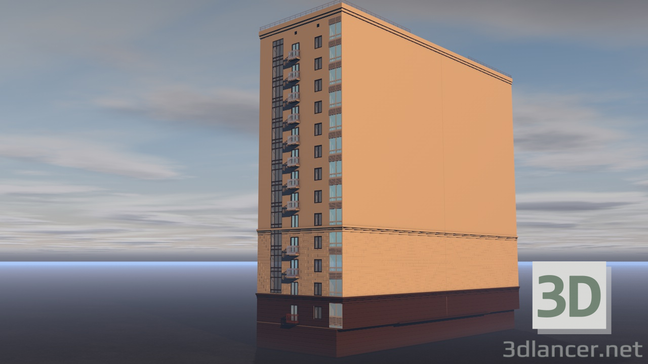 3d model Apartment house - preview