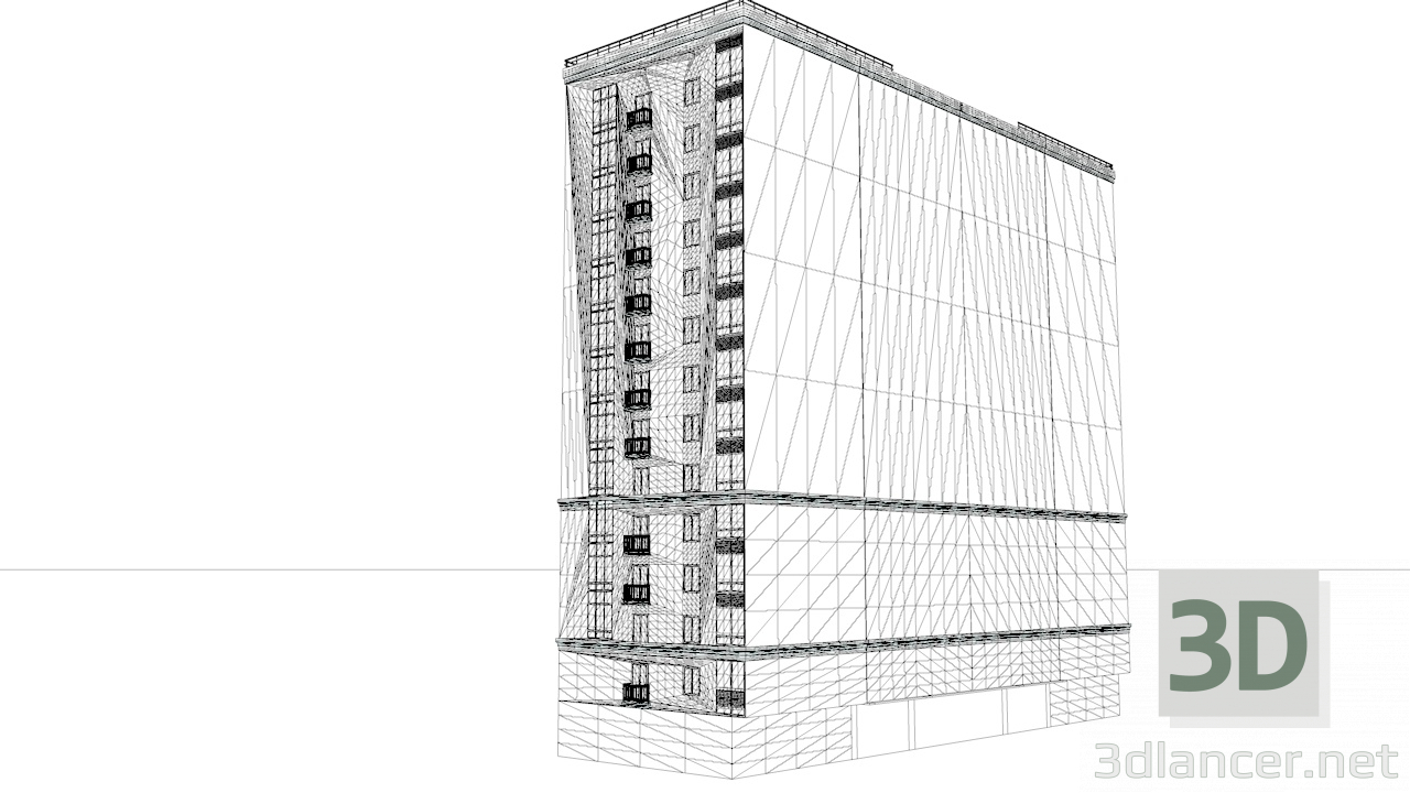 modèle 3D Maison appartement - preview