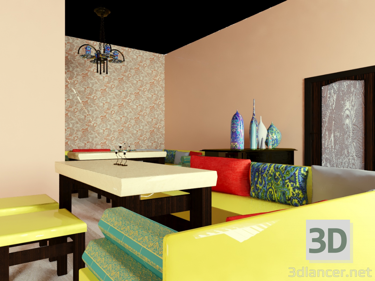 3d Cafe model buy - render