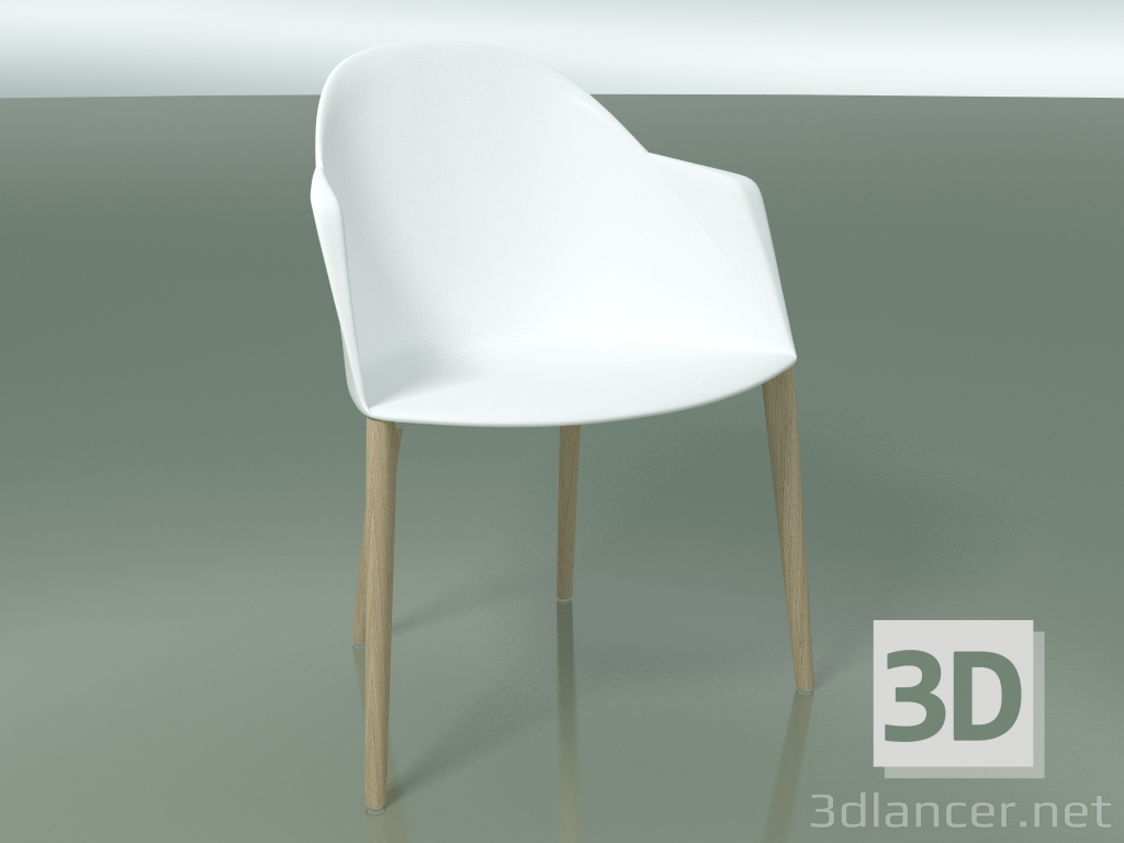 3d model Chair 2223 (4 wooden legs, PC00001 polypropylene, bleached oak) - preview