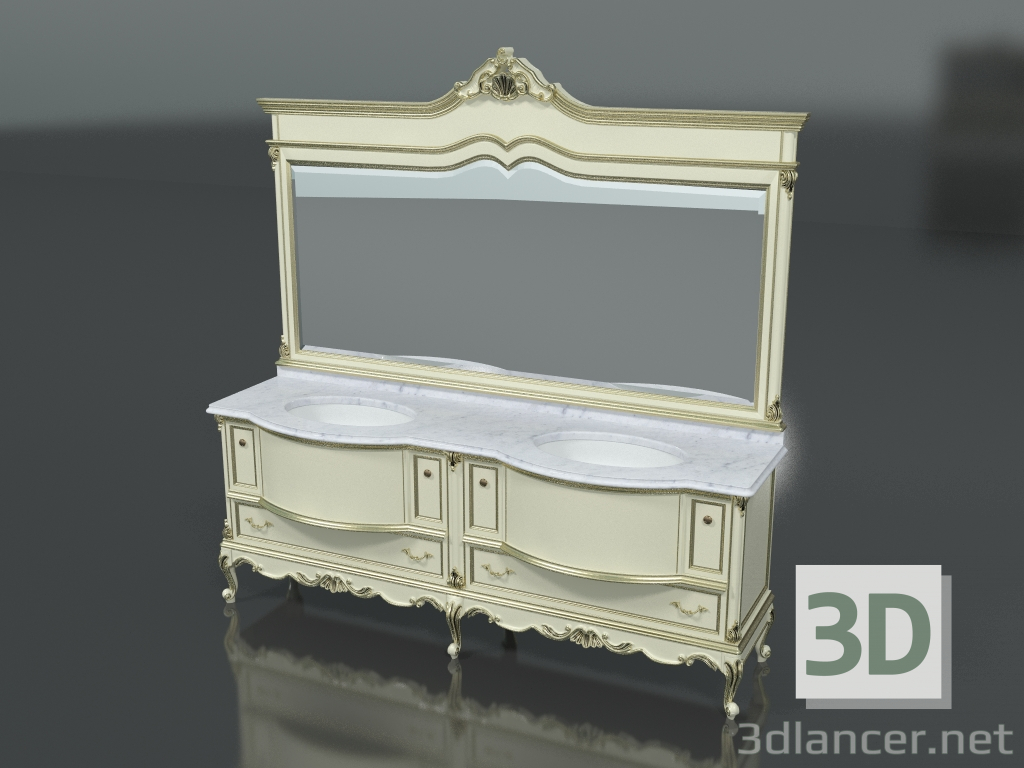 3d model Double washbasin (art. 12676FC) - preview