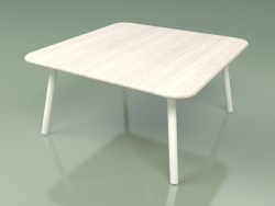 Столик кавовий 011 (Metal Milk, Weather Resistant White Coloured Teak)