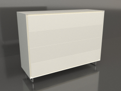 Chest of drawers TM 014 (1200x400x900, white plastic color)