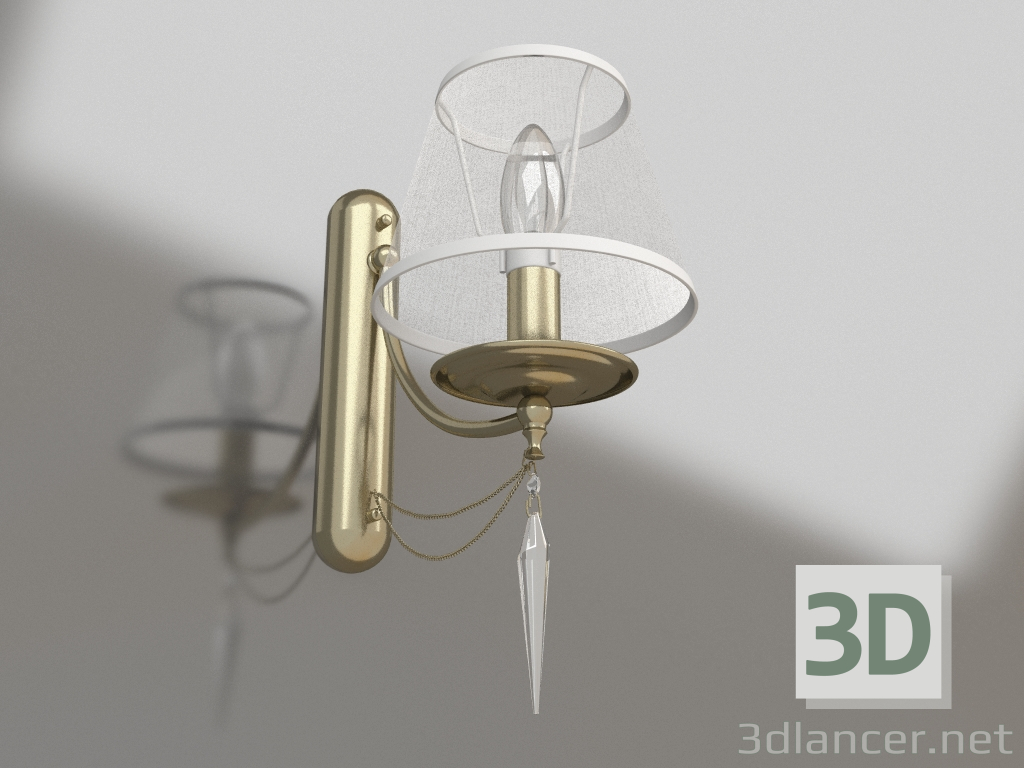 modello 3D Lampada da parete (applique) Garcia (FR2908-WL-01-BZ) - anteprima