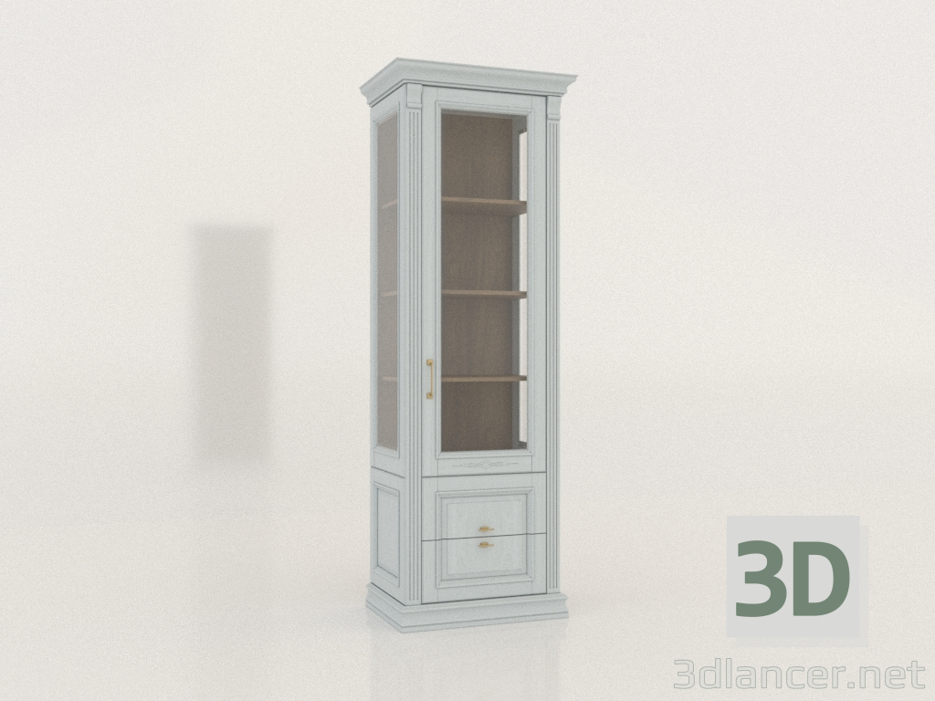3d model Vitrina de una puerta con cajones (Laguna) - vista previa