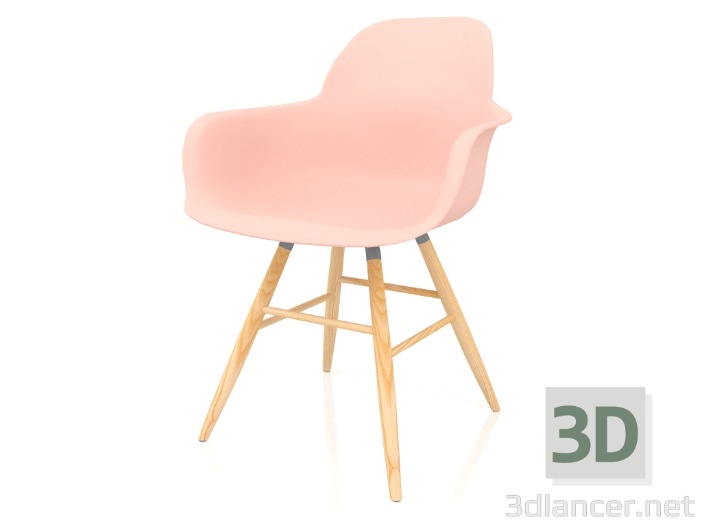 modello 3D Poltrona Albert Kuip (rosa antico) - anteprima