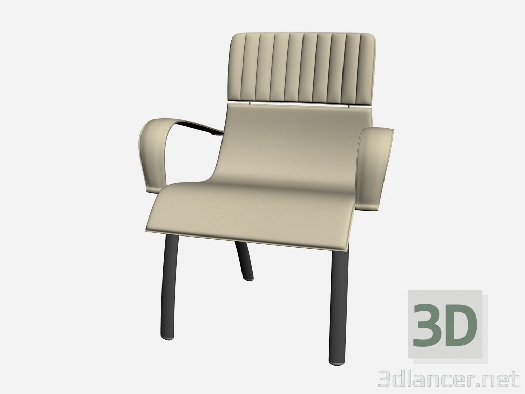 modèle 3D Chaise avec accoudoirs HERMAN 1 - preview