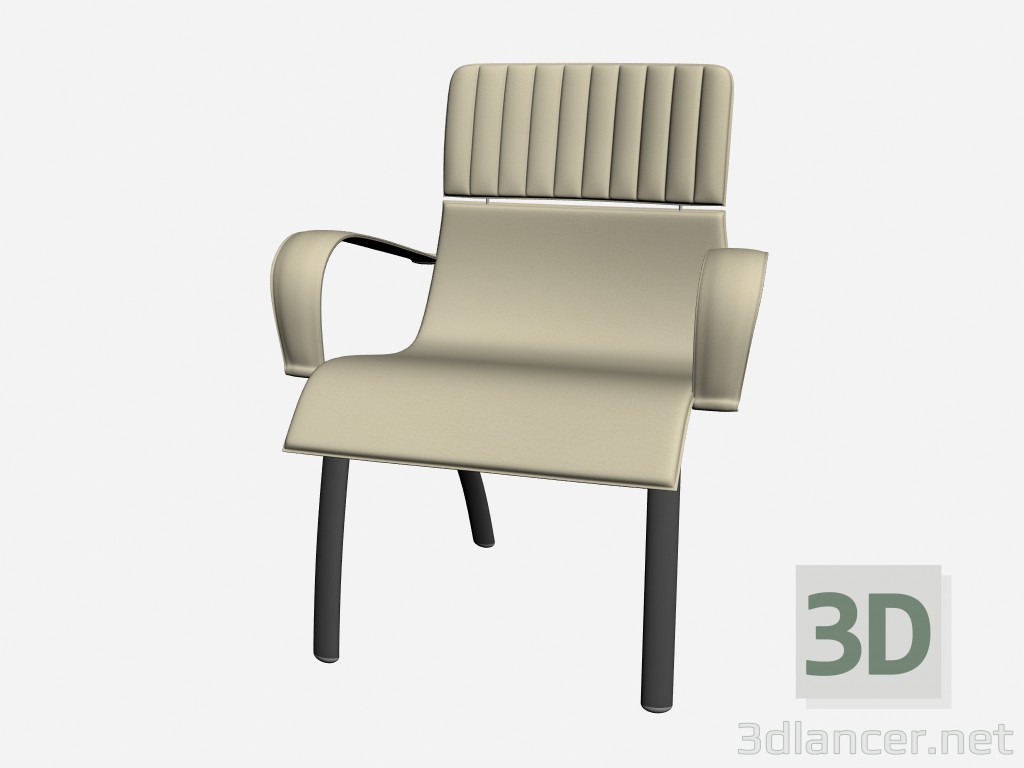 3d model Silla con brazos 1 HERMAN - vista previa