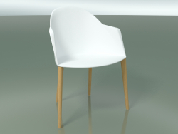 Stuhl 2223 (4 Holzbeine, PC00001 Polypropylen, natürliche Eiche)