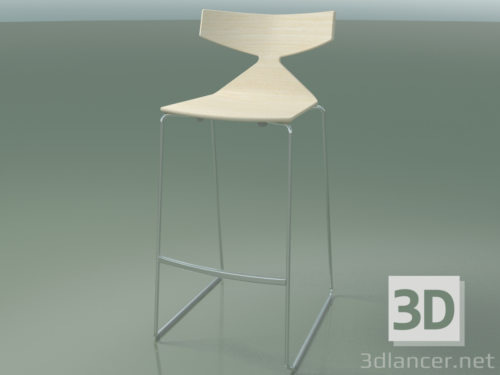3D modeli İstiflenebilir bar taburesi 3704 (Beyaz, CRO) - önizleme