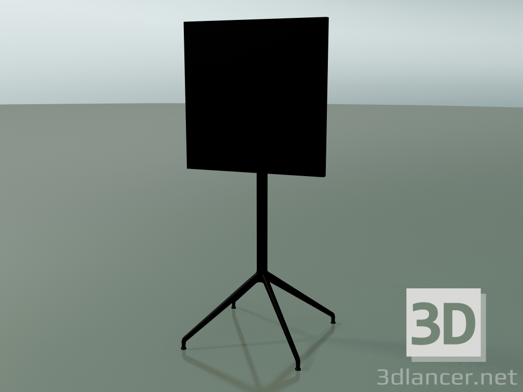 modello 3D Tavolo quadrato 5713, 5730 (H 105 - 59x59 cm, piegato, Nero, V39) - anteprima