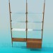 3d model Rack with glass shelves - preview