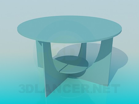 modelo 3D Mesa con estante - escuchar modelo 3D Mesa con estante - escuchar
