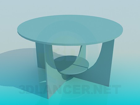 modelo 3D Mesa con estante - escuchar modelo 3D Mesa con estante - escuchar
