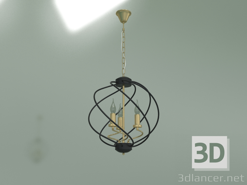 modello 3D Lampadario sospeso Sorrel 60105-3 (nero) - anteprima