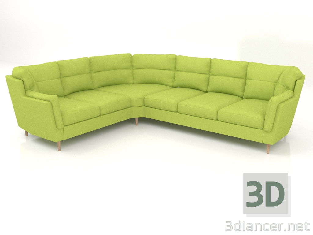 3D modeli Hygge 5'li köşe kanepe - önizleme